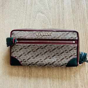 Mz wallace Ivy logo jacquar large wallet